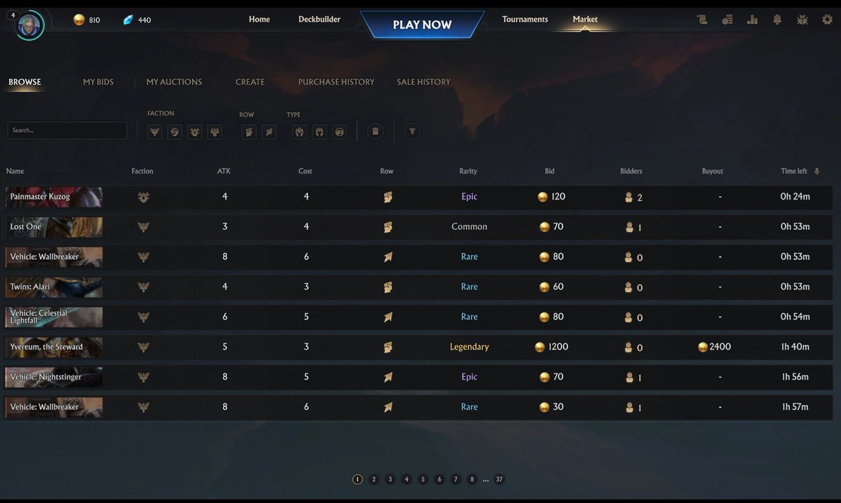 Game update time! 🚨

-You can now change your username right from the lobby.
-Matchmaking just got smarter.
-Bidding in Auctions no longer costs 20 Gold. 
-Quest progress now works even if your opponent rage quits. 
-Plus a few small tweaks behind the scenes.