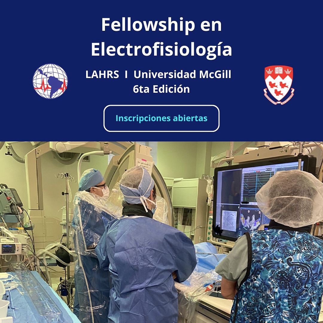 LAHRS (@lahrsonline1) on Twitter photo Fellowship en Electrofisiología 2026-27 - Universidad McGill 🇨🇦 para socios LAHRS 
🔘Inscripciones abiertas hasta el 1 setiembre
🔘1 vacante - Comienzo Julio 2026
✍️Más información lahrs.org/lahrs-mcgill-u… Fellowship en Electrofisiología 2026-27 - Universidad McGill 🇨🇦 para socios LAHRS 
🔘Inscripciones abiertas hasta el 1 setiembre
🔘1 vacante - Comienzo Julio 2026
✍️Más información lahrs.org/lahrs-mcgill-u…