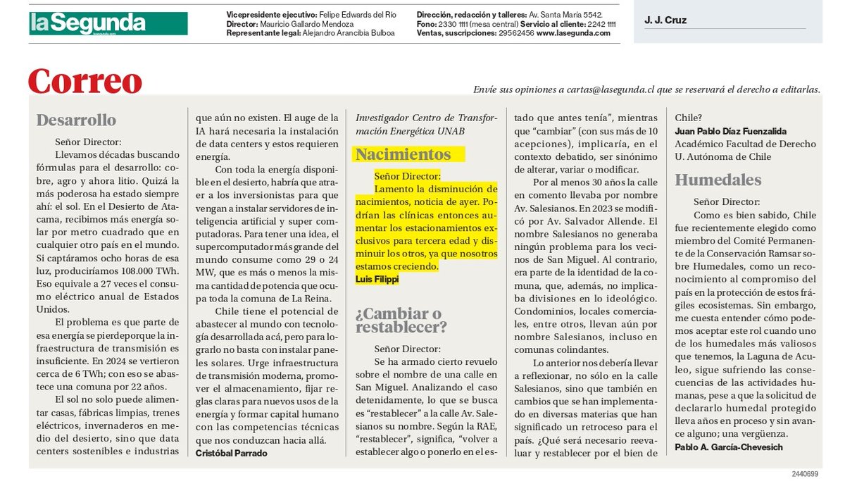 Comparto publicación, "¿Cambiar o restablecer?", a propósito de la calle Av. Salesianos / Av. Salvador Allende en San Miguel, como algunas reflexiones al efecto.

diarioestrategia.cl/texto-diario/m…

La Segunda (31 de julio)
Estrategia (04 de agosto)

#Salesianos
#SalvadorAllende
#SanMiguel