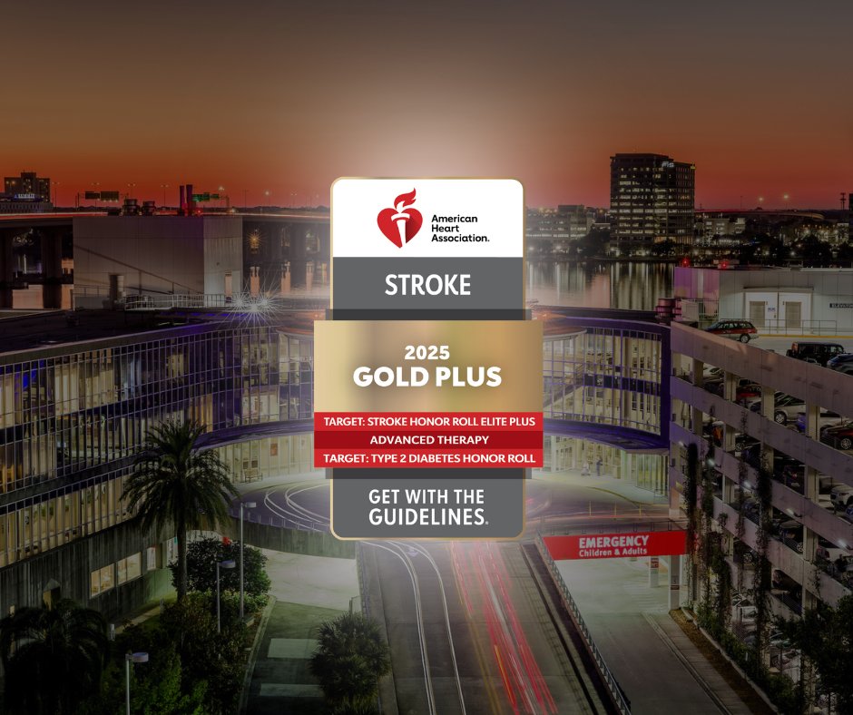 BaptistHealthJx's tweet photo. We are #BaptistProud to announce that Baptist Medical Center Jacksonville has received the highest quality distinction for stroke care from @American_Heart! Not only did #BaptistJax earn the Target: Stroke℠ Honor Roll Elite Plus with Advanced Therapy award, but our four other community hospitals were also awarded the American Heart Association’s Get With The Guidelines® - Stroke Gold Plus quality achievement award and Target: Type 2 Diabetes℠ Honor Roll award.
Not all stroke centers are created equal, and these elite awards recognize our commitment to providing state-of-the-art #stroke treatment to patients as quickly as possible. Our multi-disciplinary teams work together across our sites to provide life-saving care every day. Baptist Stroke & Cerebrovascular Center is the regional leader in advanced diagnostics and treatments for strokes, brain aneurysms and other cerebrovascular conditions. Located at Baptist Jacksonville, it is the area’s only Joint Commission-certified Comprehensive Stroke Center, the “gold standard” of stroke certifications.
“We are committed to being a trusted resource not only for stroke care, but also for education and prevention,” said Nima Amin Aghaebrahim, MD, a neurointerventionalist and system medical director for stroke at Baptist Health. “We take pride in expanding access to innovative stroke treatments and strengthening stroke education in our community.”
Read more: https://t.co/IbMe6gY5dP.
