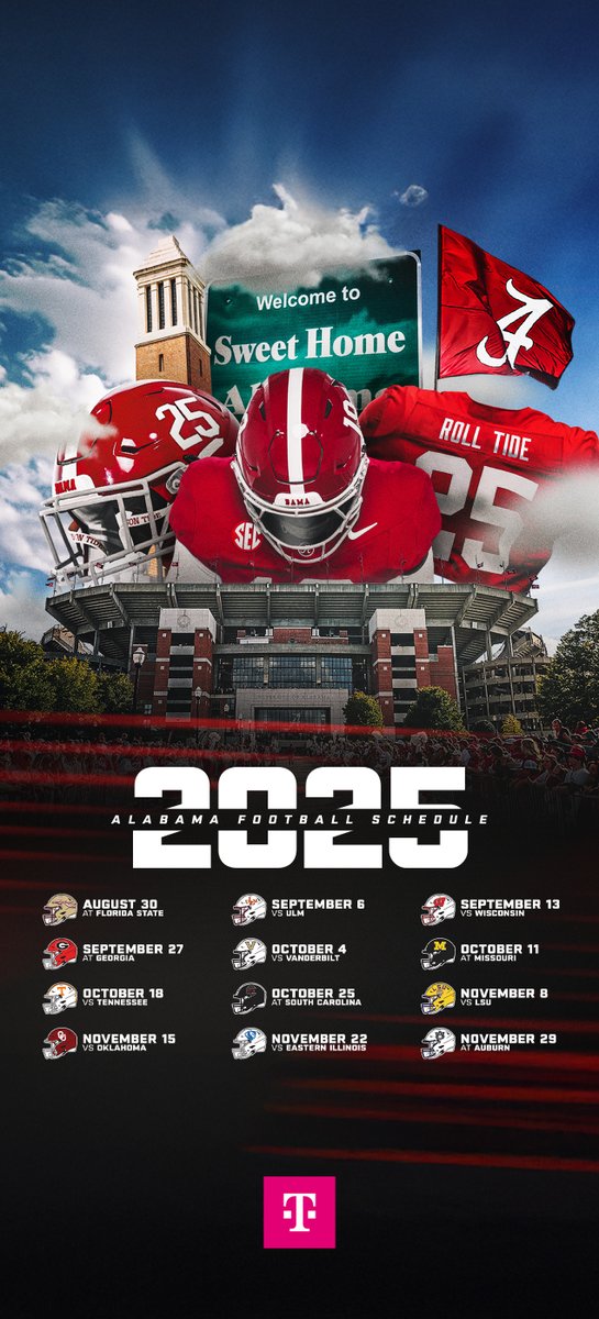 The first Wallpaper Wednesday of the season presented by <a href="/TMobile/">T-Mobile</a>!

#RollTide | <a href="/AlabamaFTBL/">Alabama Football</a>