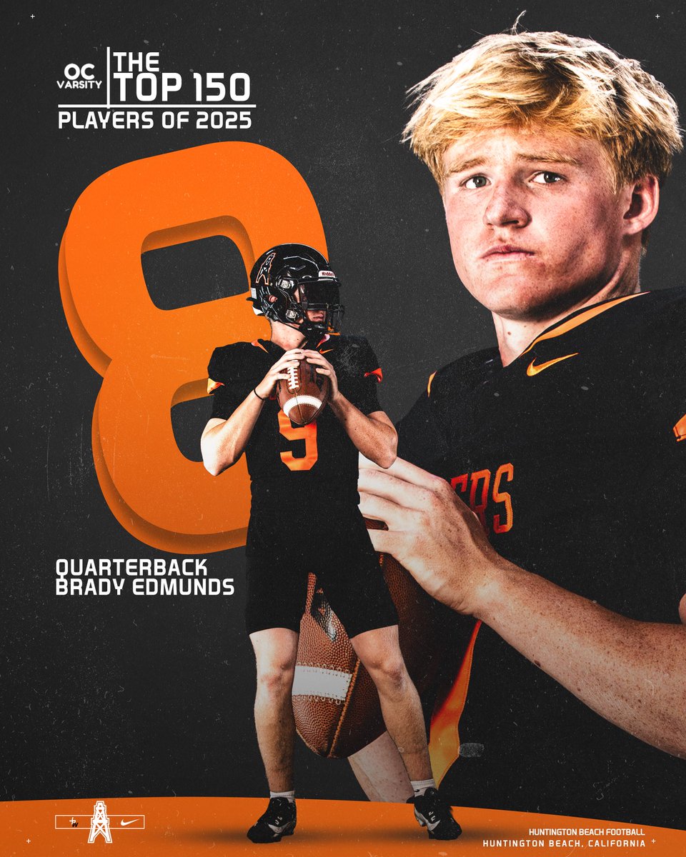 That’s our QB

Edmunds checks in at #8 to start the 2025 season on the Orange County Top 150