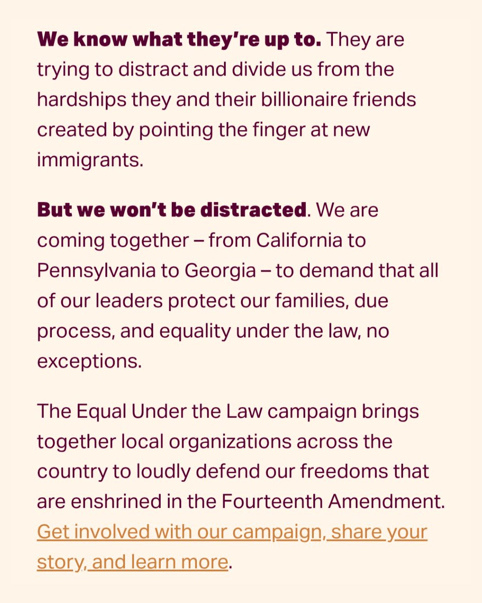 We Make The Future Action (@wmtfaction) on Twitter photo We ❤️ to see <a href="/AsianLawCaucus/">Asian Law Caucus</a> using the RCN and freedoms frame in their Equal Under the Law campaign to counter the Trump regime's attacks on birthright citizenship.
Follow them on social media and learn more about the campaign here: asianlawcaucus.org/news-resources… We ❤️ to see <a href="/AsianLawCaucus/">Asian Law Caucus</a> using the RCN and freedoms frame in their Equal Under the Law campaign to counter the Trump regime's attacks on birthright citizenship.
Follow them on social media and learn more about the campaign here: asianlawcaucus.org/news-resources…