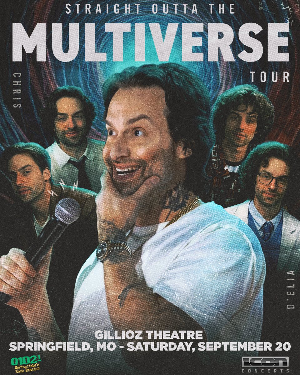 Gillioz Theatre (@gillioztheatre) on Twitter photo Get ready to laugh because <a href="/chrisdelia/">Chris D'Elia</a>: Straight Outta The Multiverse is coming to the Gillioz on September 20.🤣
Get tickets here >> loom.ly/-VhuDJQ Get ready to laugh because <a href="/chrisdelia/">Chris D'Elia</a>: Straight Outta The Multiverse is coming to the Gillioz on September 20.🤣
Get tickets here >> loom.ly/-VhuDJQ