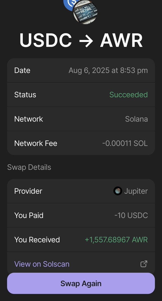 Mario ๐ค๐ฅ (@marioawr) on Twitter photo $AWR - 2 DAY OF DCAโฆโฆ..๐ฅ
Driven by: <a href="/wesmanifests/">Wesmanifests ๐ค๐ผ๐ฅ</a>
Credits to: <a href="/allwillretire/">All Will Retire</a>
Inviting to Giveaway!
1. @Zgulch40017
2. <a href="/Marco815397/">Percival Downtime ๐ค ๐ฅ</a>
3. <a href="/peppeti22/">Peppeti22 - All Will Retire $AWR</a>
Invited by: <a href="/LacenLoran13415/">Loran ๐ค๐ผ๐ฅ $AWR</a>
Good luck everyone ๐๐๐ #awr #allwillretire $AWR $AWR - 2 DAY OF DCAโฆโฆ..๐ฅ
Driven by: <a href="/wesmanifests/">Wesmanifests ๐ค๐ผ๐ฅ</a>
Credits to: <a href="/allwillretire/">All Will Retire</a>
Inviting to Giveaway!
1. @Zgulch40017
2. <a href="/Marco815397/">Percival Downtime ๐ค ๐ฅ</a>
3. <a href="/peppeti22/">Peppeti22 - All Will Retire $AWR</a>
Invited by: <a href="/LacenLoran13415/">Loran ๐ค๐ผ๐ฅ $AWR</a>
Good luck everyone ๐๐๐ #awr #allwillretire $AWR