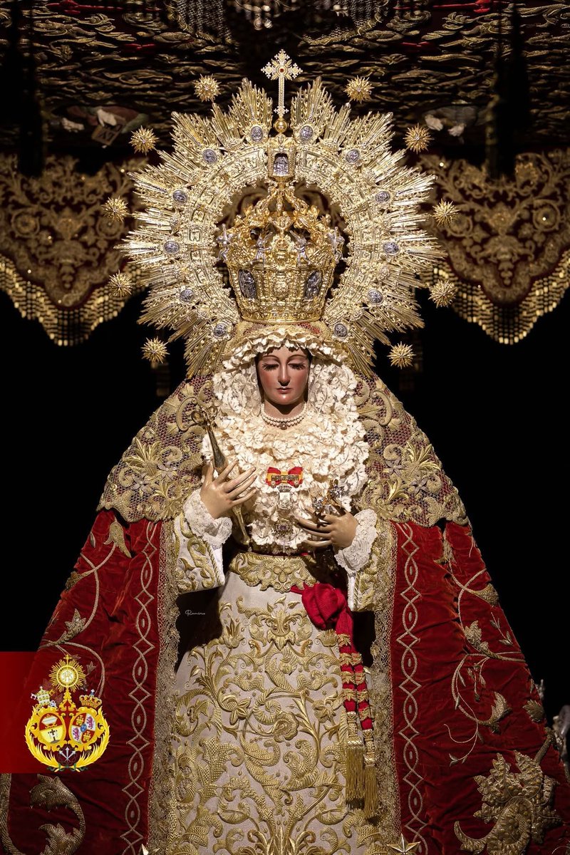 elllamadorcsr's tweet photo. La Soledad de Castilleja @HdadSantiago ya en el paso para la salida extraordinaria del 14 de agosto por el 75 aniversario del dogma de la Asunción. Lleva su corona conocida como “La grandiosa” https://t.co/78RZGqiXu8