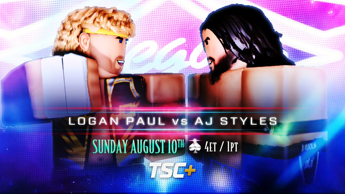 AdamPearceWOR (@mikeyfa12) on Twitter photo The <a href="/WXRoblox/">WWExRoblox ✪</a> Universe begged for a main event… so I gave them one.
🔥 Logan Paul vs AJ Styles
📍 WrestleMania
📅 Sunday, August 10th | 🕓 4ET / 1PT
📺 Streaming LIVE on the WXR YouTube Channel
AJ wants to be phenomenal…
But I’m already unforgettable. The <a href="/WXRoblox/">WWExRoblox ✪</a> Universe begged for a main event… so I gave them one.
🔥 Logan Paul vs AJ Styles
📍 WrestleMania
📅 Sunday, August 10th | 🕓 4ET / 1PT
📺 Streaming LIVE on the WXR YouTube Channel
AJ wants to be phenomenal…
But I’m already unforgettable.