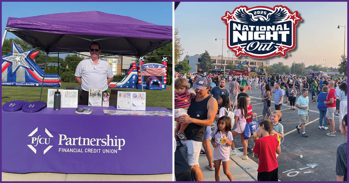 PFCU was a proud sponsor and participant of the Morton Grove Police Dept's National Night Out, which was yesterday from 5:30 pm – 8:30 pm at the Morton Grove Civic Center.  It was an evening of fun, community, and connection!   #mypfcu #NationalNightOut2025