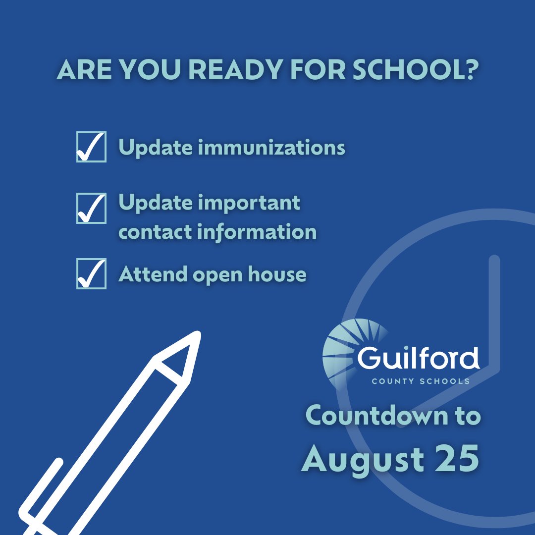 GCSchoolsNC's tweet image. #BackToGCS | Are you ready for school?🤔

Check out the back to school welcome and checklist to review important information: gcsnc.com/families/stude…