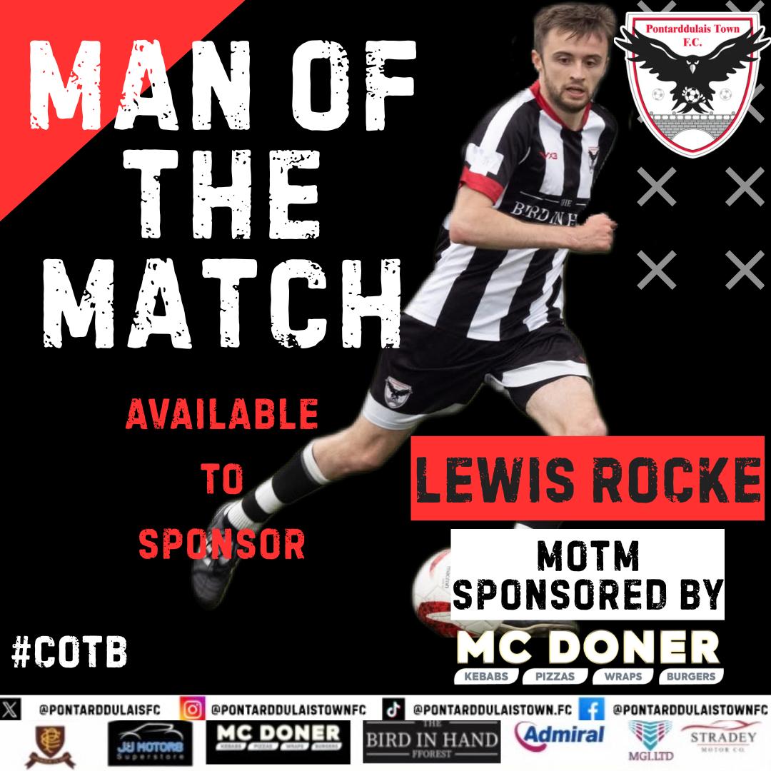 Last night's Man Of The Match sponsored by McDoner is Lewis Rocke ⚫⚪ #COTB