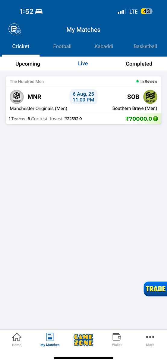 BeingUk7's tweet image. #Hundred league #fantasy #Dream11 #Batball11
Won 70 k 😍
Game changer Scott Currie 🔥🔥🔥
Warra bowling mate 🤝 Kudos to you