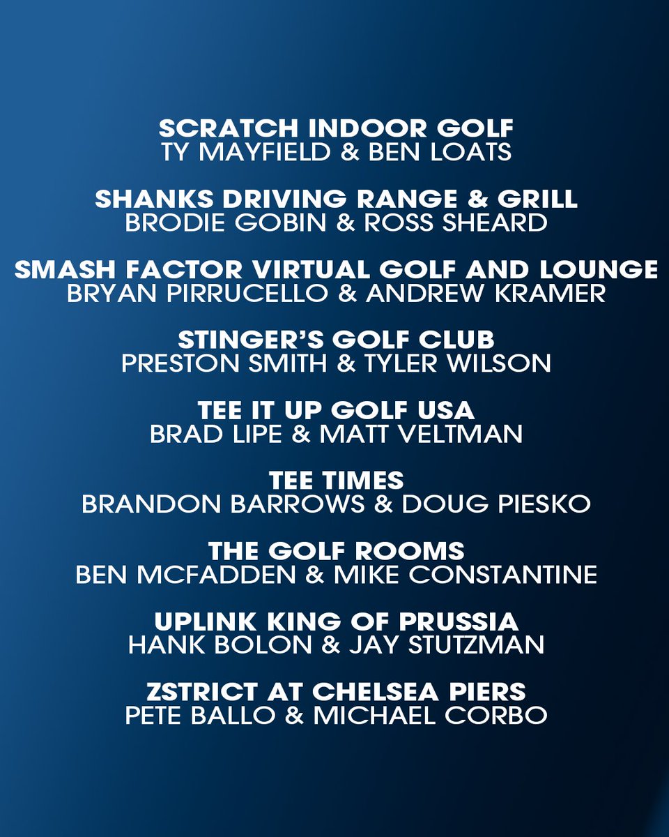 #GOLFZONTour2 July Individual Qualifier's top two players from each host facility!