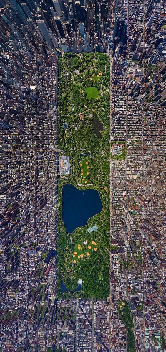 NYC desde el aire. Central Park y ese inagotable pulmón.