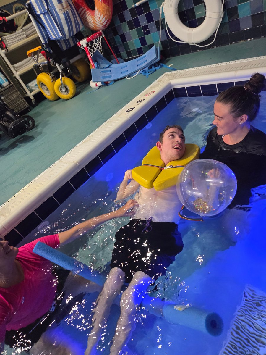 🐬 Wednesdays are better in water! Well, the warm, accessible Aquatic Pool at our Wasmond Center to be exact! Marklund residents enjoyed gentle stretches, floating for relaxation and games with friends — turning therapy into a wave of wellness and smiles. 💦 #WednesdayWins