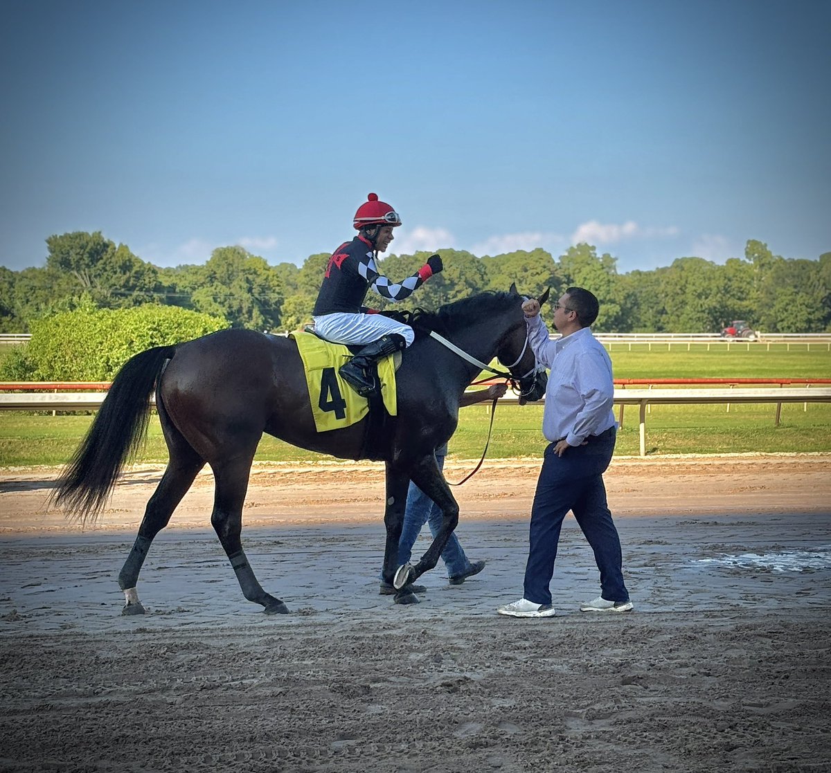 Shane Wilson Racing Stables (@swracingstables) on Twitter photo Funnyflame stalked the early leaders before making a bold move to win impressively with jockey Jose Luis Rodriguez aboard yesterday! The Flameaway colt is owned by Dawn and Scotty Robin.
Thank you to all of the connections and the whole team!
๐ธ: <a href="/hodgesphoto/">Hodges Photography</a> Funnyflame stalked the early leaders before making a bold move to win impressively with jockey Jose Luis Rodriguez aboard yesterday! The Flameaway colt is owned by Dawn and Scotty Robin.
Thank you to all of the connections and the whole team!
๐ธ: <a href="/hodgesphoto/">Hodges Photography</a>