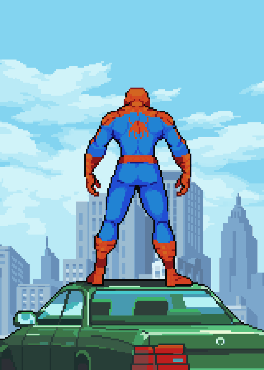 imnotapan's tweet photo. 🕷️ SPIDERMAN 
#SpiderManBrandNewDay  #pixelart https://t.co/A1OPtwoYJq
