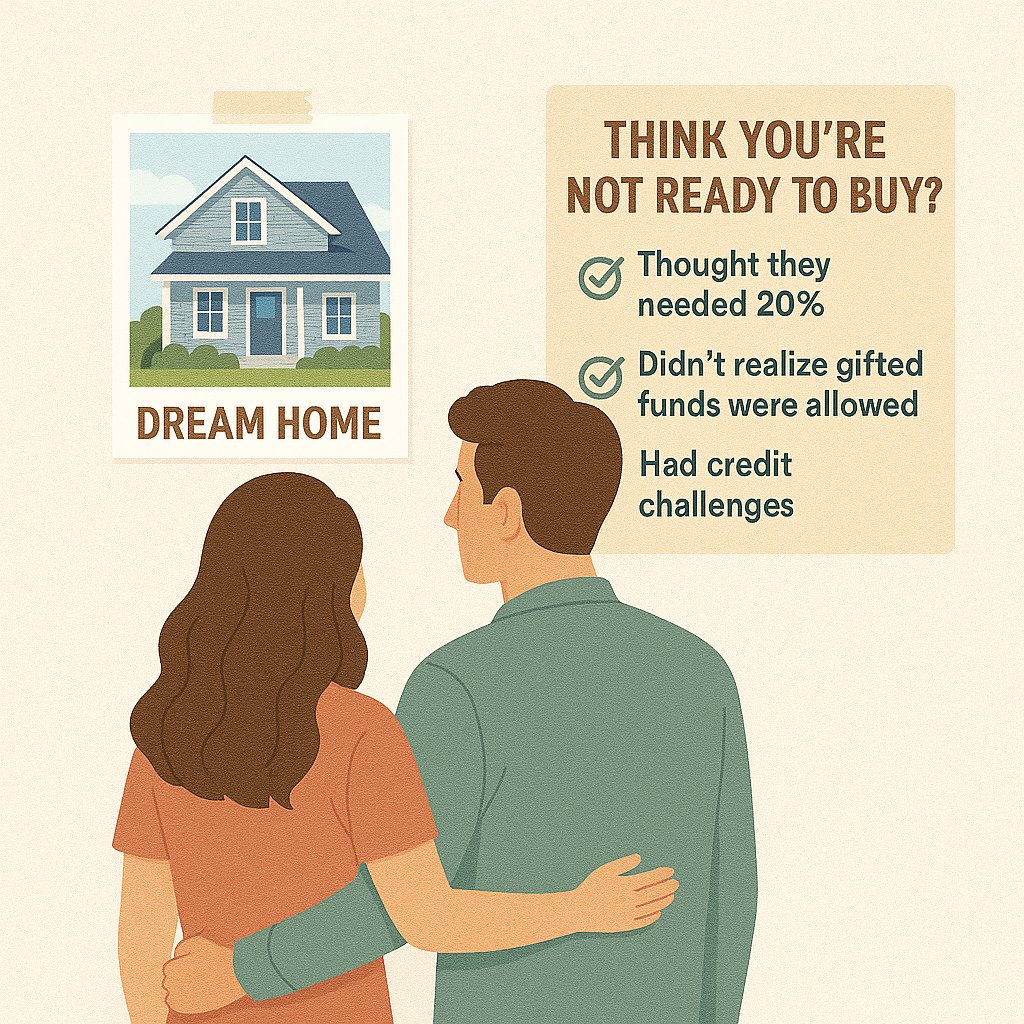 AttaKbanx's tweet image. Think you&apos;re not ready to buy?
Let’s check. I’ve helped clients who:
✔️ Thought they needed 20%
✔️ Didn’t realize gifted funds were allowed
✔️ Had credit challenges
DM “READY” let’s find out where you stand.