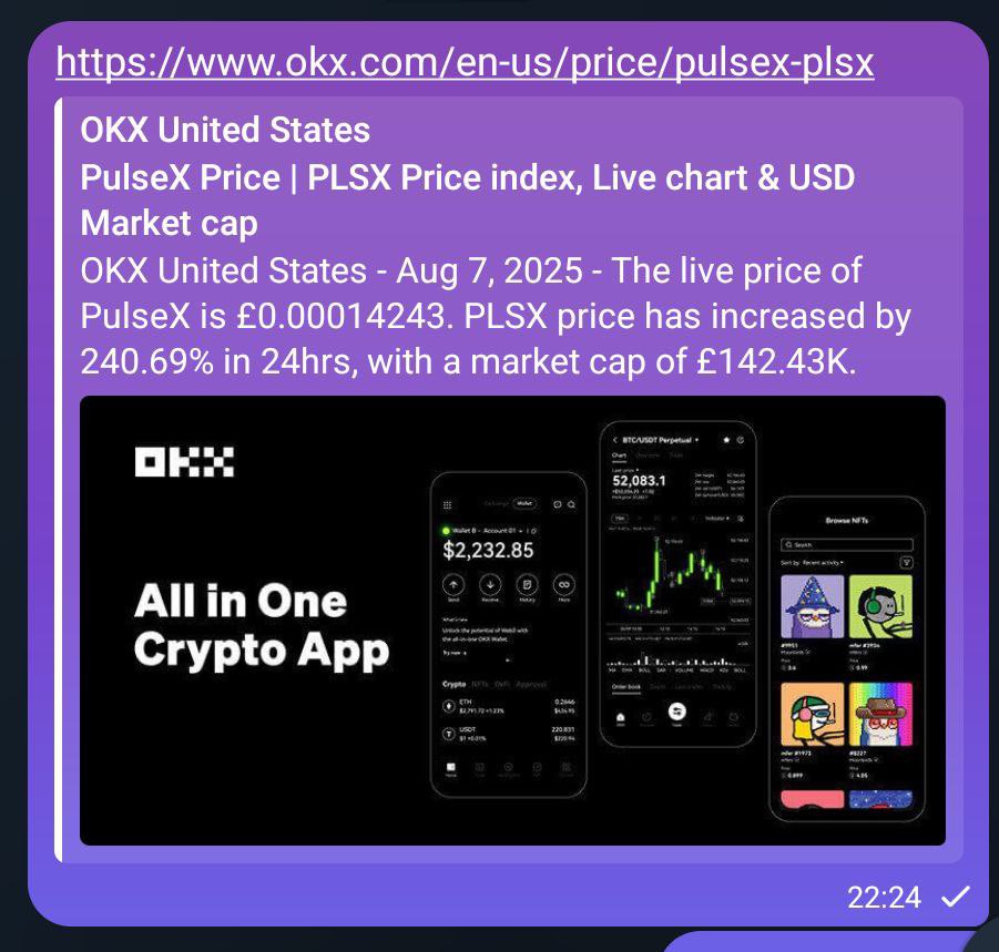 ❤️💛💚💙

OkX listing for PulseChain and PulseX.

Is this new?

Relevant for $PLS and $PLSX