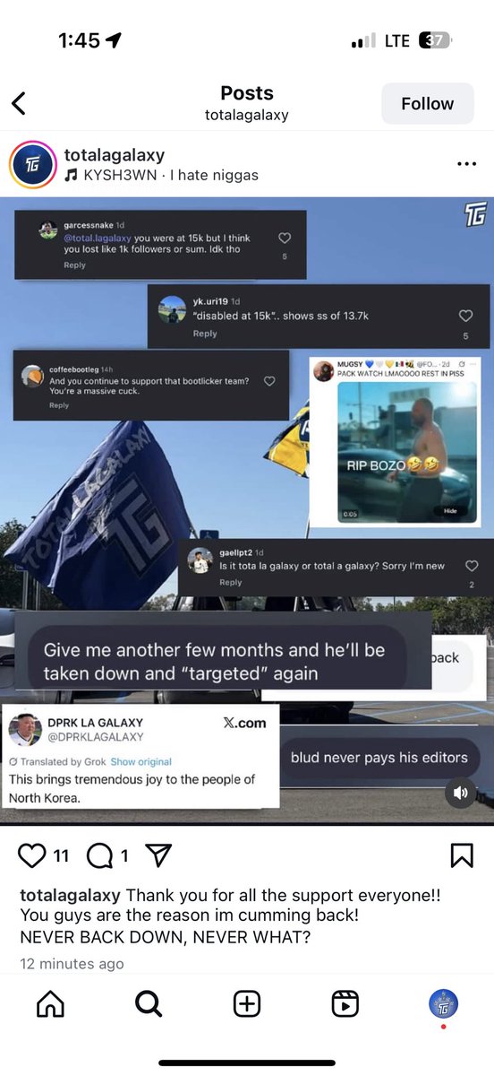 It really be people in your own community lol. Unbothered tho as they of course stay behind the screen only. Would never say anything to my face. You know you made it when you got haters 🤣😁 #LAGalaxy