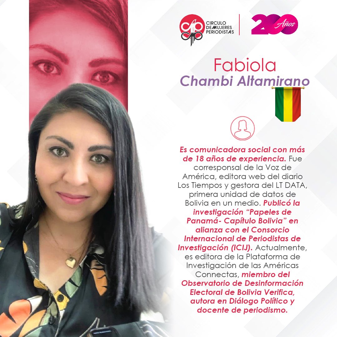 CIrculoMP's tweet photo. En el bicentenario de Bolivia, celebramos el trabajo, aporte y la trayectoria de estas valiosas mujeres periodistas. ¡Viva Bolivia! 🇧🇴
#MujeresdelBicentenario #CMPLP https://t.co/Z5KLH4cacx