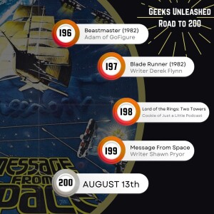 GeeksUnleashed's tweet image. Here we are at episode 199, and we've brought back another fav guest! This time, we're chatting with Shawn Pryor again. In this episode, we're taking it all the way back to 1978 and to THE most expensive Japanese film ever made (at the time): 
#MessageFromSpace