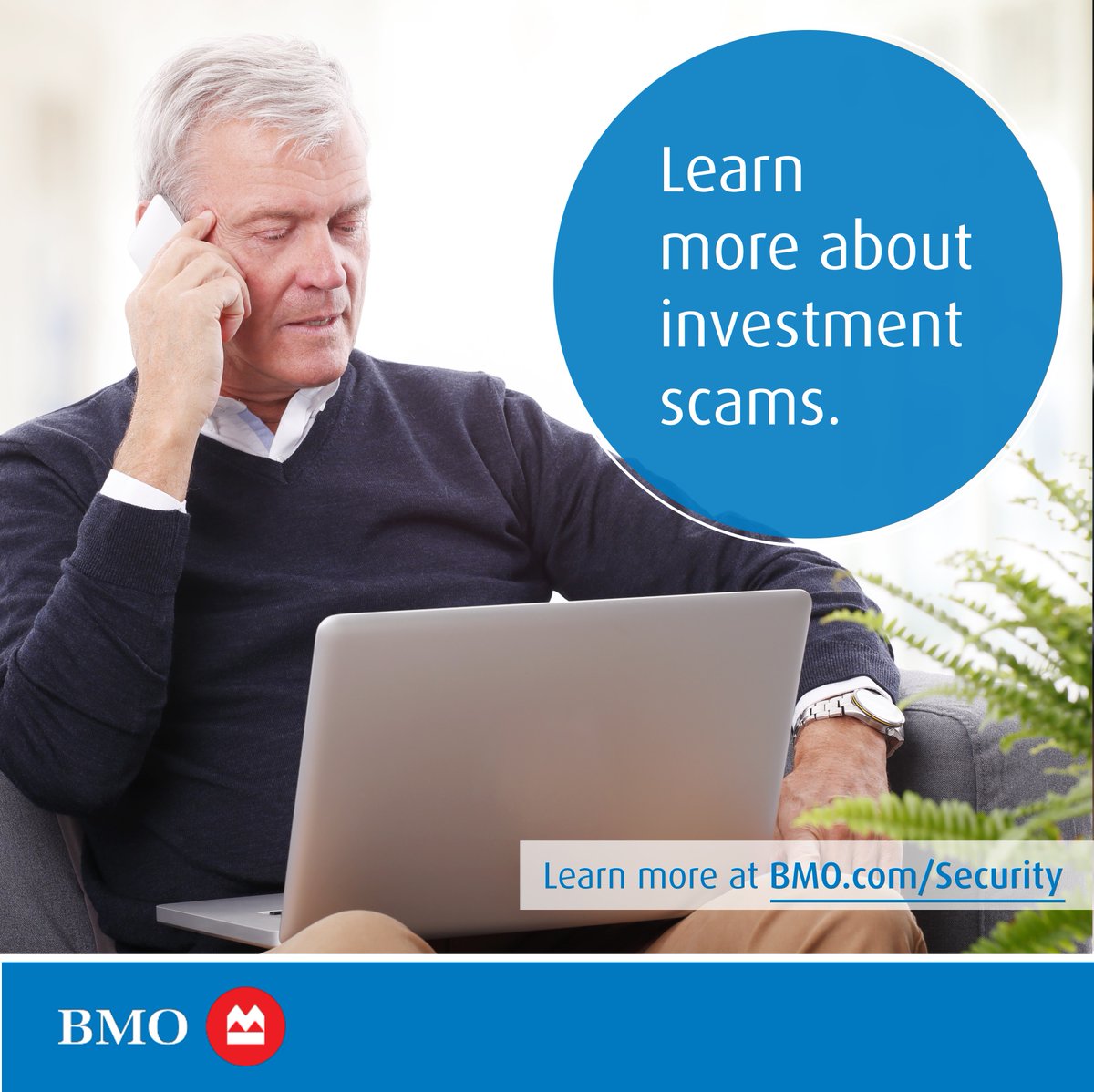 Adams_ToddB's tweet photo. Be aware that fraudsters are posing as bank and investment professionals offering unusually lucrative investment deals in order to scam individuals. Remember: If it seems too good to be true, it probably is. Learn more: https://t.co/1shdaBf4rN #ProudToWorkAtBMO https://t.co/DDayC4Hj3t