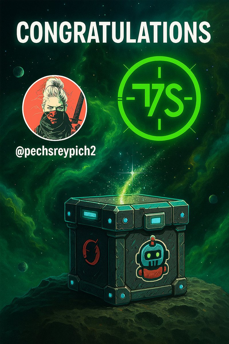 🎉 We have a winner!

Congrats to <a href="/pechsreypich2/">Srey sa art 🏴‍☠️🦁🐲🛰💊⛏</a>, who just won the PixelBotz Mystery Box by The Sevens! 🧧

Will it be up to 20 $OSMO... or a powerful Pixel Bot NFT that yields $HOOD, $STARS, $T7S &amp; $BTC?
Only one way to find out: open the box! 👀🔓

🎯 Tomorrow’s Raffle: