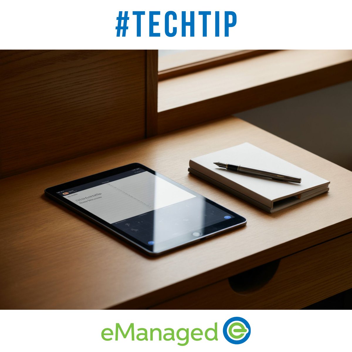 eManagedIT's tweet photo. 🔍 #TechTip: Replace sticky notes with digital note-taking apps like OneNote, Evernote, or Notion!  📝💻 Sync across devices, stay organized, and keep your ideas in one place.  

#DigitalNotes #WorkSmarter #ProductivityTools #NoteTakingApps #TechEfficiency https://t.co/9JRsnryTpQ