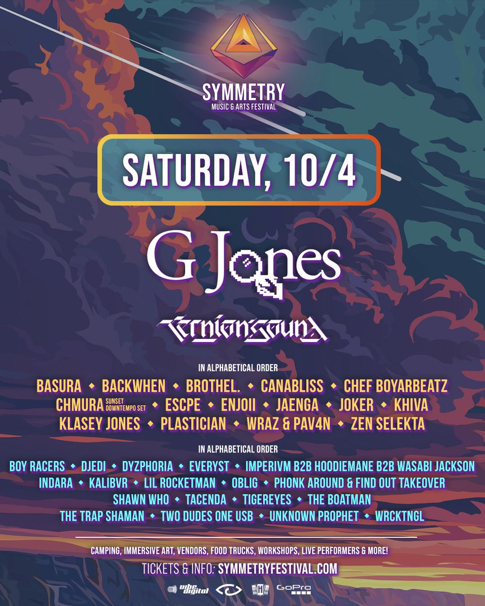 💫 SINGLE DAY LINEUPS 💫

Here are your day-by-day lineups for Symmetry 2025! We can’t wait to be back in two months 🫧💜

Tickets: symmetryfestival.com