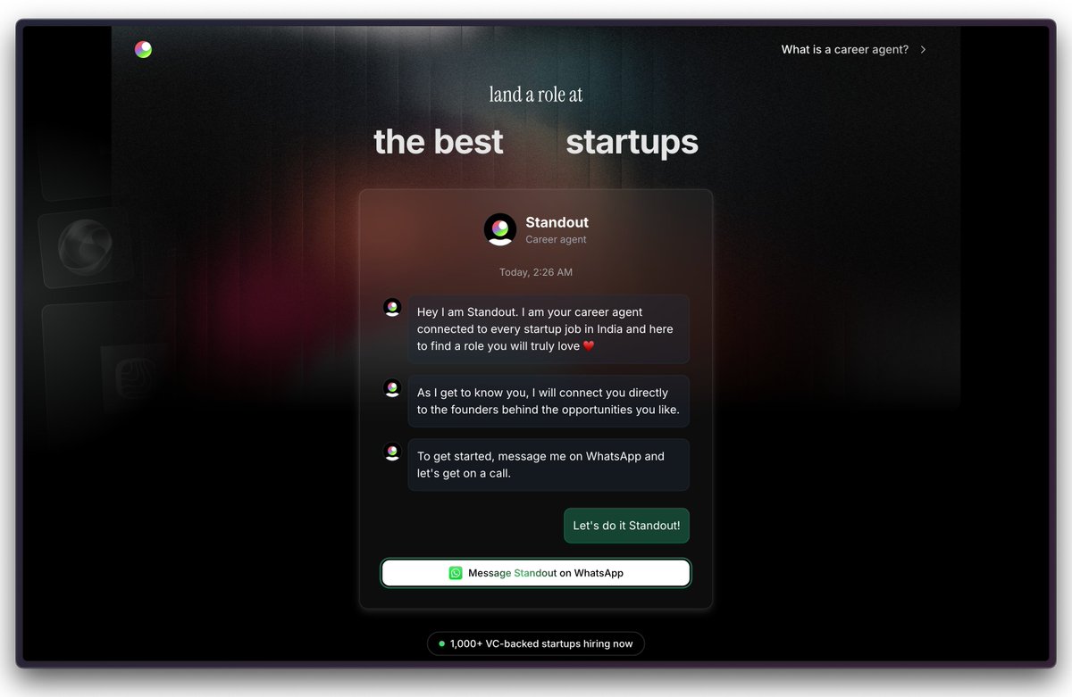 One of most dope landing pages💎 i have saw in recent tools.

hats off <a href="/standoutwork/">Standout</a> 👏