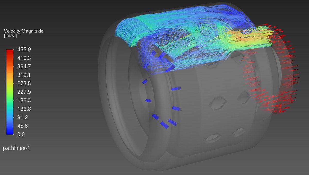 FangSystems's tweet image. Here&apos;s a side project ive been working on:
An absurdly cheap and easy manufacture jet engine for long range UAVs. ($500, 10N thrust).

I tried to do this back in highschool but now with the power of ANSYS, CF Turbo and JLCPCB its going to work this time.