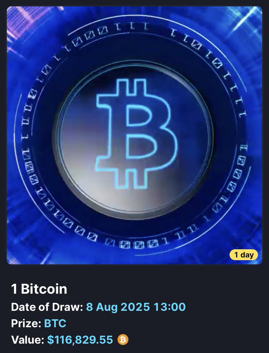 Our holders ONLY 1 Bitcoin giveaway draw is quickly approaching!

1 MetaWinner NFT = 1 entry 🎟️

Have you staked yours to enter?

metawin.com/nft/