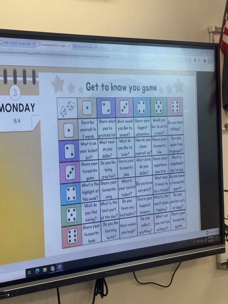 journeyjaguars's tweet image. Ms. McEntire’s math class kicked off the year w/ a dice game promoting collaboration, active listening, & peer learning. Students rotated, shared, & practiced memory recall — all while building community. A smart start to the year! 🎲🤝 #MathClass #BackToSchool #Collaboration