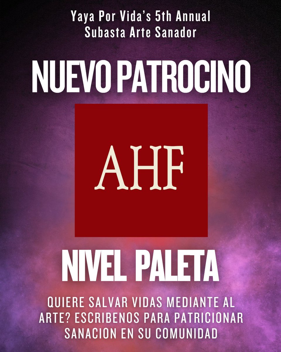 Yaya Por Vida (@yayaporvida) on Twitter photo English & Spanish
Big thanks to <a href="/AIDSHealthcare/">AIDS Healthcare Foundation (AHF)</a> for sponsoring our "Resistencia" art show! Your support helps us heal through art. Join us!
¡Muchas gracias a <a href="/AIDSHealthcare/">AIDS Healthcare Foundation (AHF)</a> por patrocinar nuestra exposición de arte "Resistencia"! Su apoyo nos ayuda a sanar a través del arte English & Spanish
Big thanks to <a href="/AIDSHealthcare/">AIDS Healthcare Foundation (AHF)</a> for sponsoring our "Resistencia" art show! Your support helps us heal through art. Join us!
¡Muchas gracias a <a href="/AIDSHealthcare/">AIDS Healthcare Foundation (AHF)</a> por patrocinar nuestra exposición de arte "Resistencia"! Su apoyo nos ayuda a sanar a través del arte