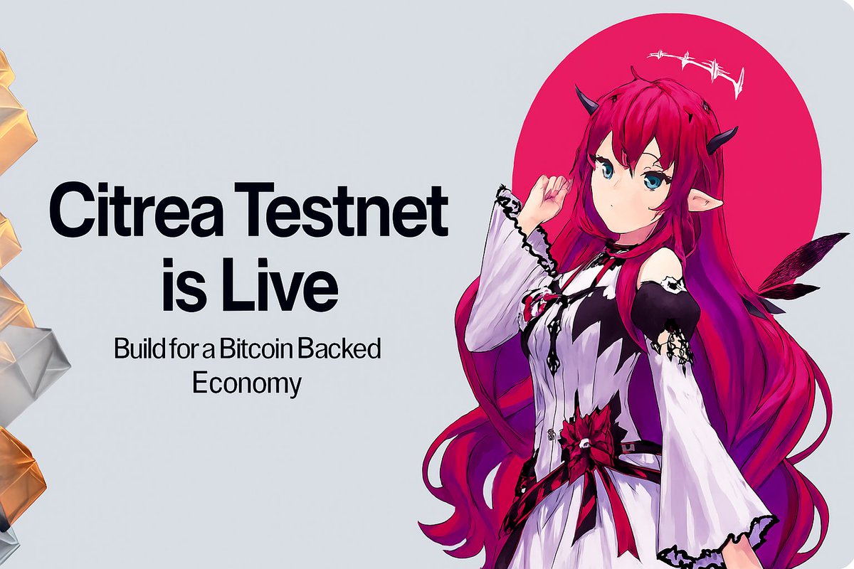 0xresss's tweet photo. Citrea Testnet is live.
No wrappers. No custodians.
Just pure Bitcoin, now programmable.
Built with zkEVM, settled on BTC.
I’m not just farming—I’m building the future.
#Citrea #zkBTC #Bapps https://t.co/ba8K9WcHuj