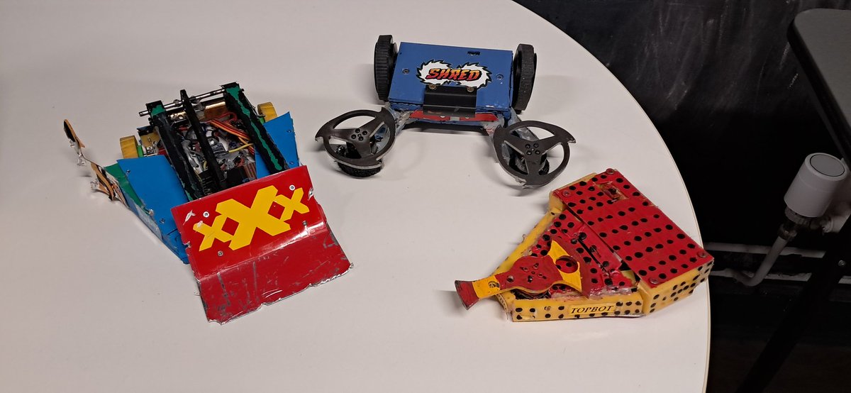 Man what an amazing event tonight at the <a href="/HackrBattleBots/">Hacker BattleBots</a>  event so proud of my 3 bots and triple X winning all of its fights can't wait for the next meet up