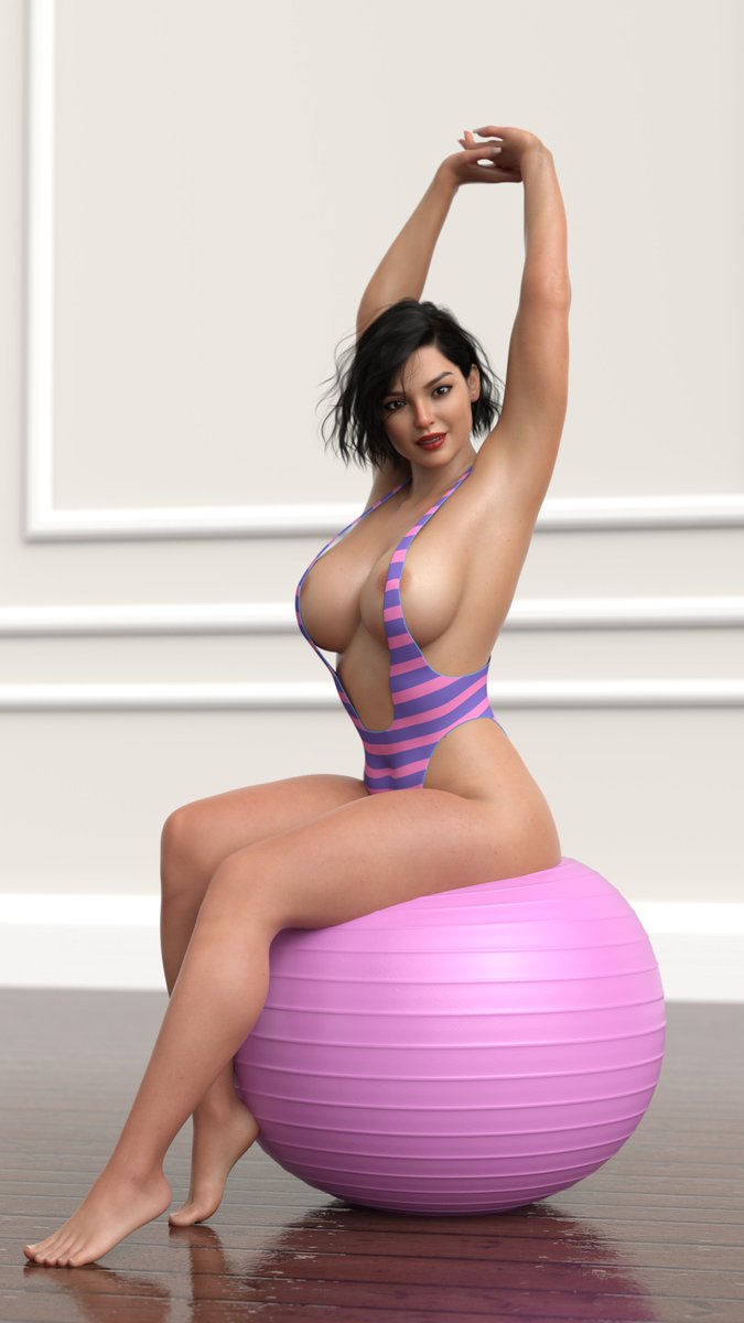 Sneaking a peek at @ivycosplay working out 😍