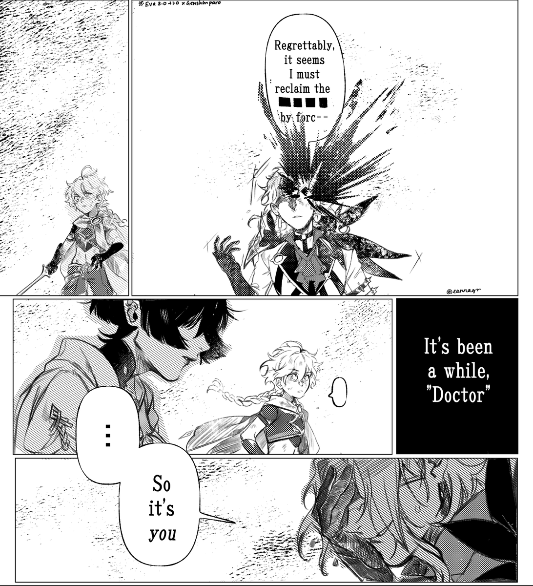 eannagram's tweet photo. Dottore vs Wanderer showdown, Eva paro delulu edition https://t.co/FqjIjVvuzQ