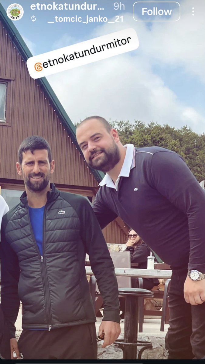 Milica Milutinovic (@milicam84932667) on Twitter photo . <a href="/DjokerNole/">Novak Djokovic</a> with #NoleFam in Montenegro 🇲🇪
Etno Katun Durmitor ⛰️
#selfie 🤳
#Montenegro #vacation #NoleFam . <a href="/DjokerNole/">Novak Djokovic</a> with #NoleFam in Montenegro 🇲🇪
Etno Katun Durmitor ⛰️
#selfie 🤳
#Montenegro #vacation #NoleFam