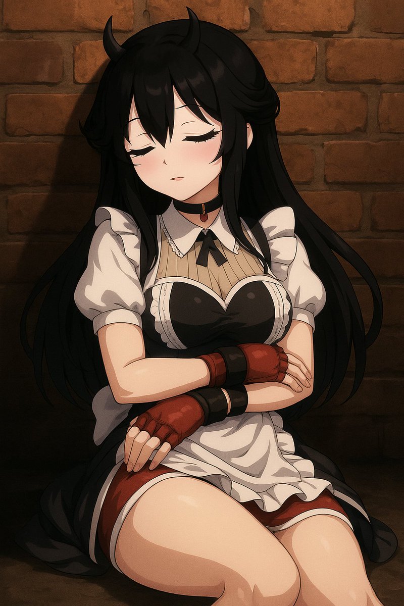 SisyphChan's tweet photo. A goth warrior resting time 😪
#sisyphchan #queen #warrior #maidoutfit #kawaii #beauty #cute #midjourney #davincci #AIVtuber #Vtuber #Gothic #DigitalArt #AnimeArt #DarkArt #FantasyArt #AIArtCommunity #GenerativeArt #ArtWork https://t.co/yV2X9txzPu