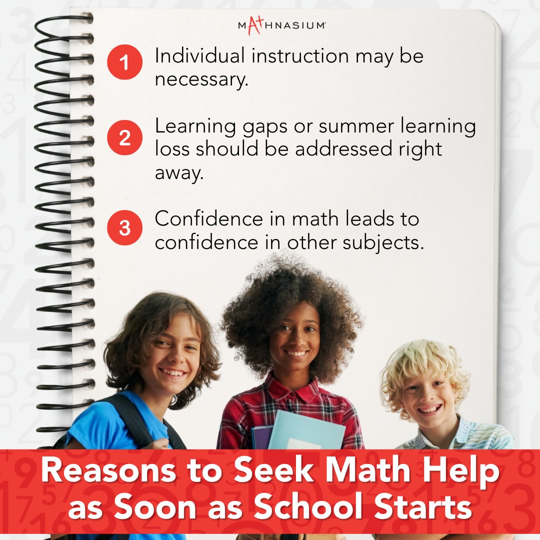 Mathnasium (@mathnasium) on Twitter photo Have you ever considered seeking math help for your child as the school year is starting? You should! Cruise on over to our Number Sense Blog to find out why! ๐ซ๐ 
๐ bit.ly/3J5De9a
#Mathnasium #MathnasiumB2S #BackToSchool #MathHelp Have you ever considered seeking math help for your child as the school year is starting? You should! Cruise on over to our Number Sense Blog to find out why! ๐ซ๐ 
๐ bit.ly/3J5De9a
#Mathnasium #MathnasiumB2S #BackToSchool #MathHelp