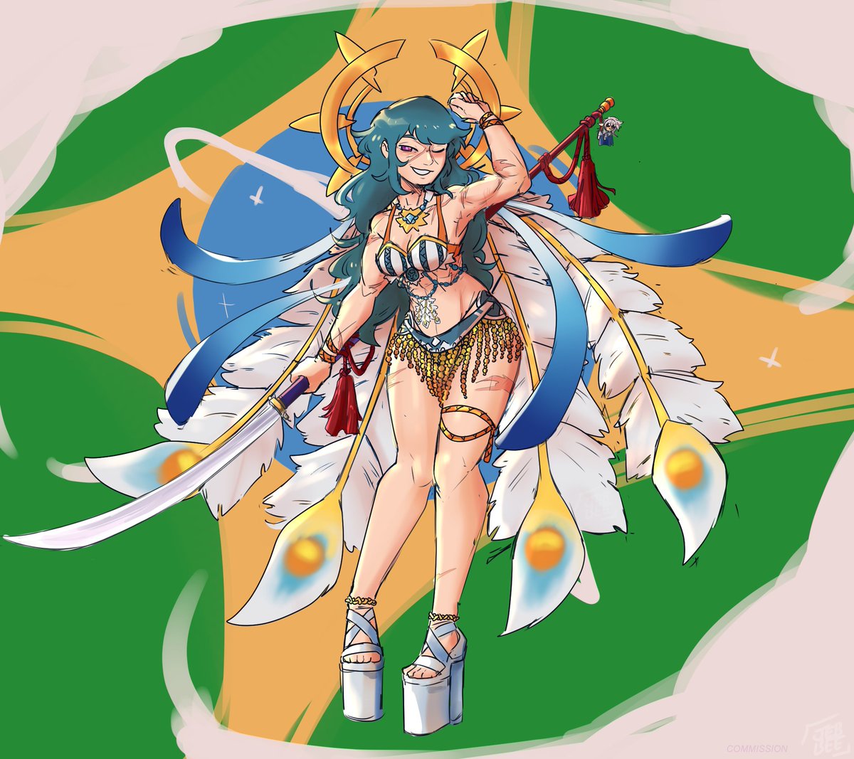 JebbeeSketches's tweet image. [COMMISSION] 
Brazilian Reina!!!!
#FireEmblem