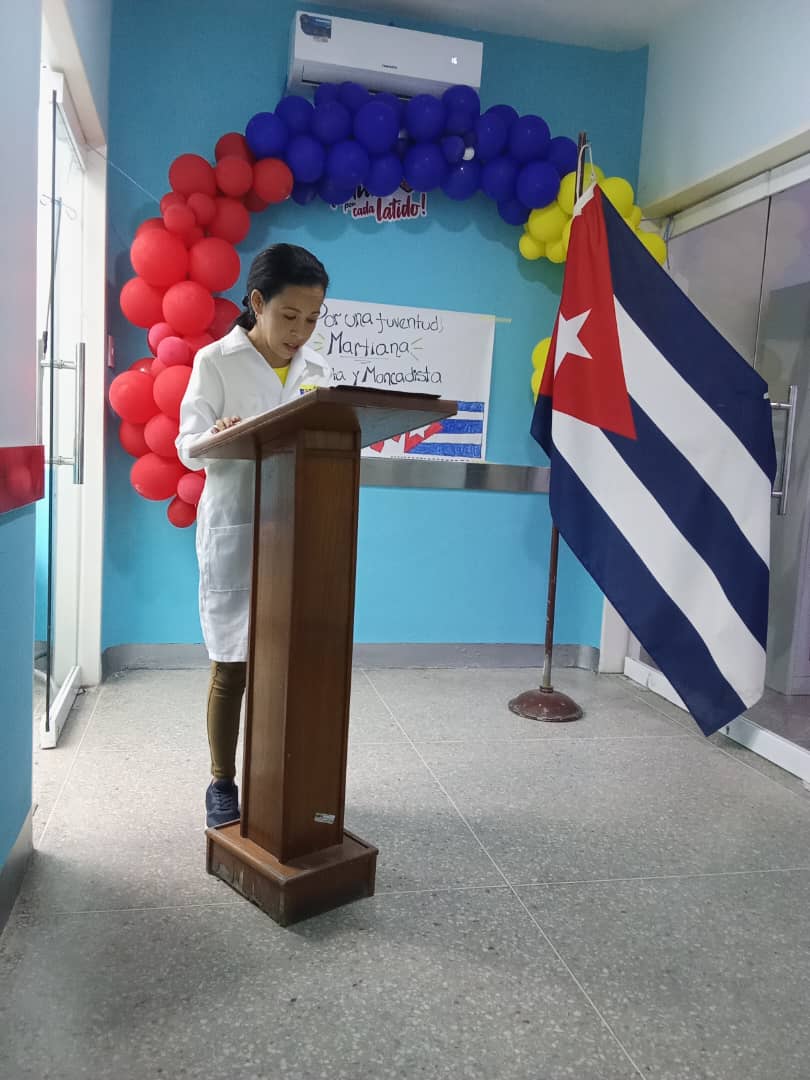 cubacooperaven's tweet photo. Se realizó Activo Juvenil en el Centro de Diagnóstico Integral Hugo Chávez Frías, bajo el lema por una Revolución Martiana, Fidelista y Moncadista.
Estado Nueva Esparta
#CubaEstáFirme #CubaPorLaVida #CubaCoopera https://t.co/zsdn1KtYOL