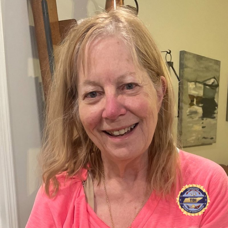 Tennessee Bureau of Investigation (@tbinvestigation) on Twitter photo MORE: Dorothy has a medical condition that may impair her ability to return safely without assistance.
If you have seen Dorothy or have information about her whereabouts, please contact the <a href="/FranklinTNPD/">Franklin Police Department</a> at 615-794-2513 or TBI at 1-800-TBI-FIND.
#TNSilverAlert MORE: Dorothy has a medical condition that may impair her ability to return safely without assistance.
If you have seen Dorothy or have information about her whereabouts, please contact the <a href="/FranklinTNPD/">Franklin Police Department</a> at 615-794-2513 or TBI at 1-800-TBI-FIND.
#TNSilverAlert