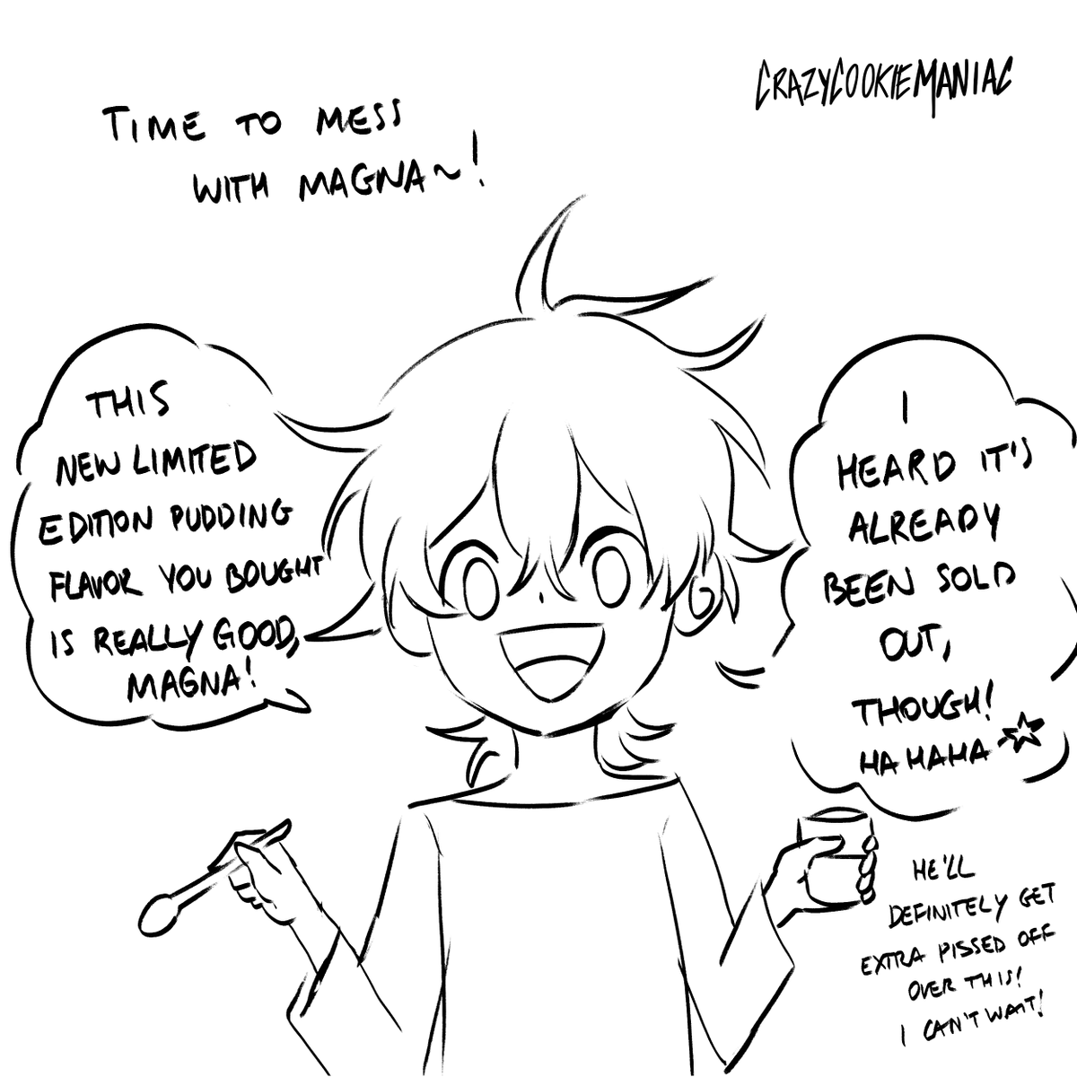 cookiecookecook's tweet photo. Luck did not eat the next limited edition pudding Magna bought.
#magluck #lugna #magnaxluck #magnaswing #luckvoltia #blackclover #blackcloverfanart #bcfanart #blcl
PART 1/3 https://t.co/ioN7kZGLWu