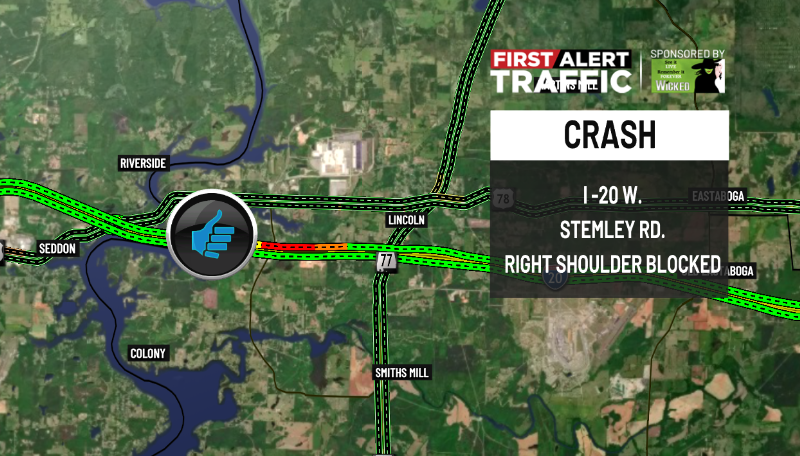 Caroline Mitchell (@carolinem_tv) on Twitter photo First Alert:
The crash on I-20 W. at Stemley Rd. has cleared. <a href="/WBRCtraffic/">WBRC 6 Traffic</a> <a href="/WBRCnews/">WBRC 6 News</a> #wbrctraffic First Alert:
The crash on I-20 W. at Stemley Rd. has cleared. <a href="/WBRCtraffic/">WBRC 6 Traffic</a> <a href="/WBRCnews/">WBRC 6 News</a> #wbrctraffic