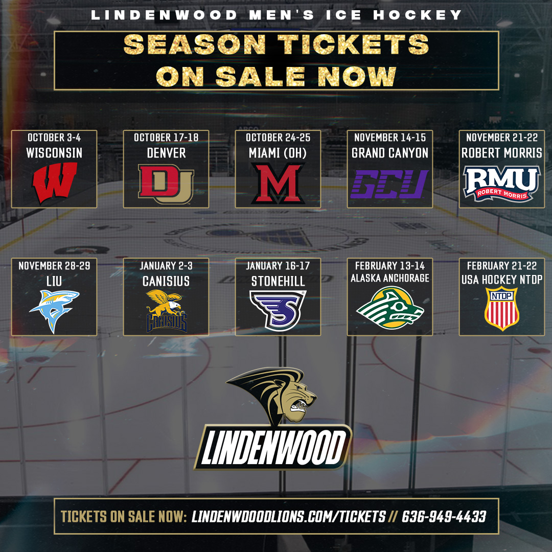 𝐀 𝐒𝐞𝐚𝐬𝐨𝐧 𝐘𝐨𝐮 𝐃𝐨𝐧'𝐭 𝐖𝐚𝐧𝐭 𝐓𝐨 𝐌𝐢𝐬𝐬⬇️

2025-26 season tickets are now available for <a href="/LULionsHockey/">Lindenwood Hockey</a> which includes 𝟐𝟎 home games at <a href="/STLCIC/">Centene Community Ice Center</a> 🦁🏒

🗓️|tinyurl.com/3z33ae6t
🎟️|tinyurl.com/2fxd7pbc

#TheHuntBegins