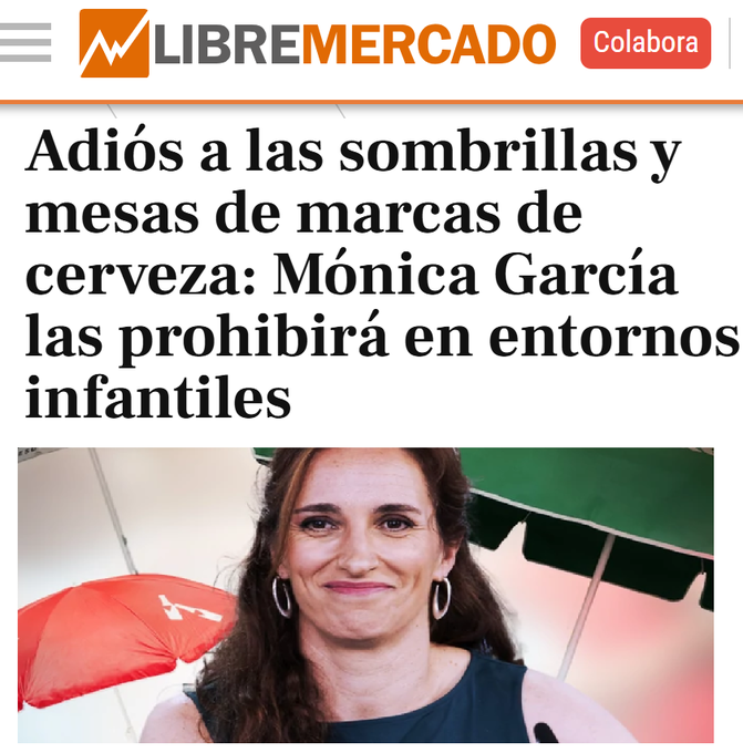 Vivimos en un país donde las menores pueden abortar libremente sin que se enteren sus padres pero no pueden ver una sombrilla que ponga Cruzcampo.