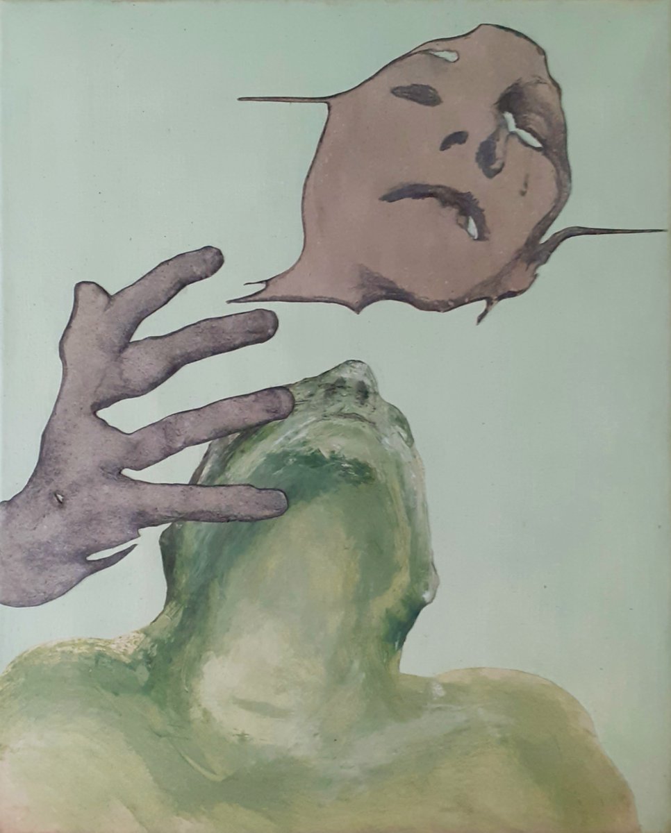 'Favour' - charcoal and acrylic on paper, cardboard and canvas (2025).