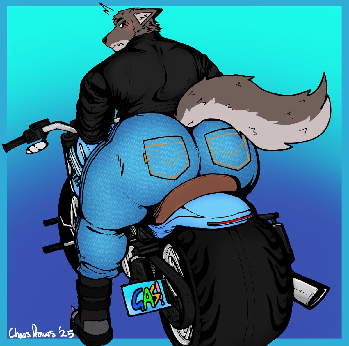 Big Biker Butt..  a comm for <a href="/kinkyquietwolf/">Quiet the Wolf</a>